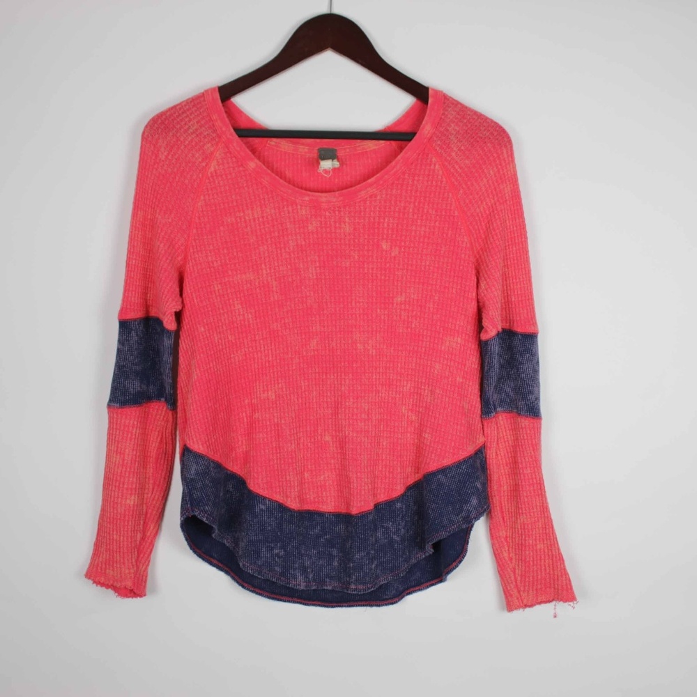 FREE PEOPLE Diamond Dozen Thermal Top XS - Picture 2 of 6